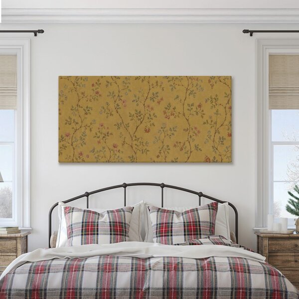 Quadro su tela – Motivo botanico decorativo su oro