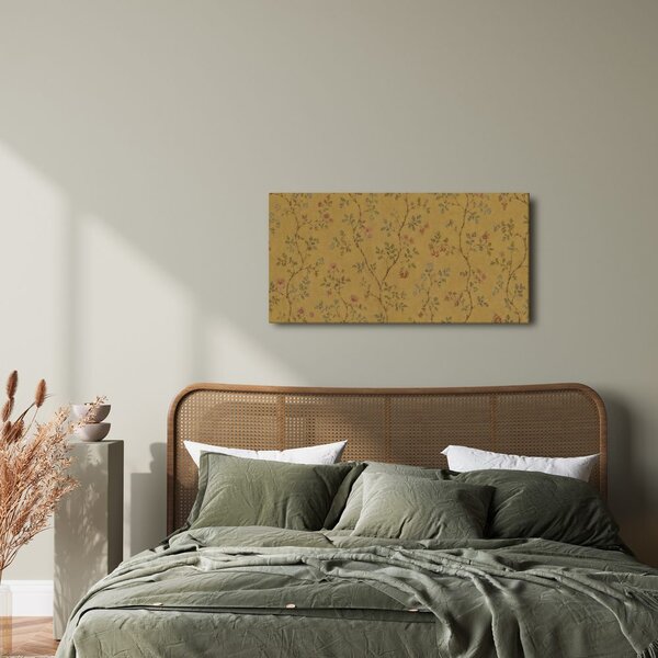 Quadro su tela – Motivo botanico decorativo su oro