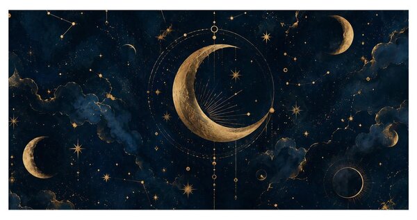 Quadro su tela – Bagliore lunare tra le stelle
