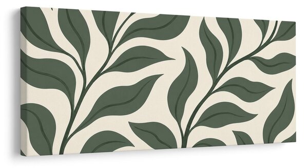 Quadro su tela – Motivo botanico decorativo di foglie