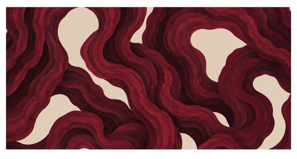Quadro su tela – Forme fluide rosso intenso