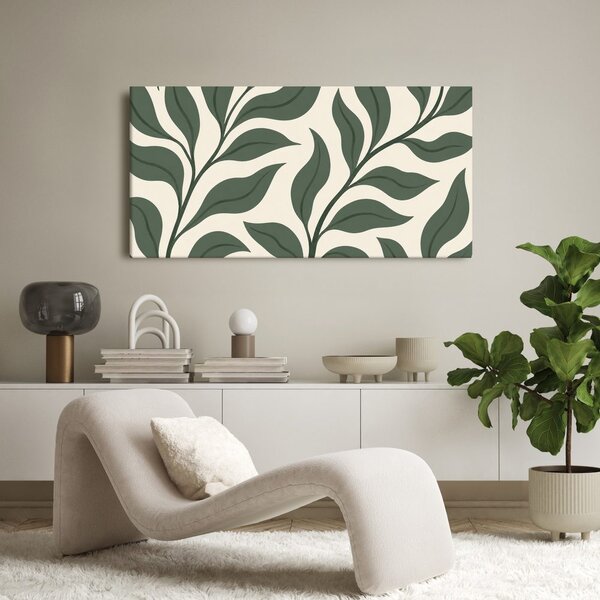 Quadro su tela – Motivo botanico decorativo di foglie