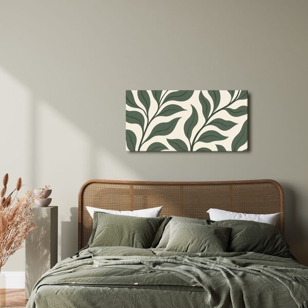 Quadro su tela – Motivo botanico decorativo di foglie