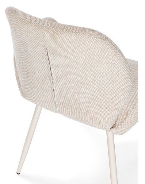 Set di sedie da pranzo beige in imbottito 2 pz Ansu – Marckeric