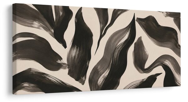 Quadro su tela – Curve fluide monocromatiche