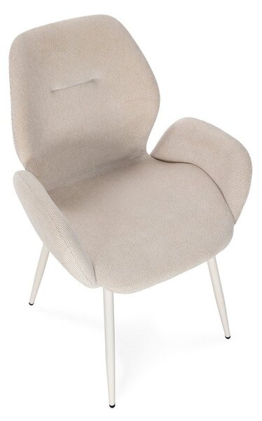 Set di sedie da pranzo beige in imbottito 2 pz Ansu – Marckeric