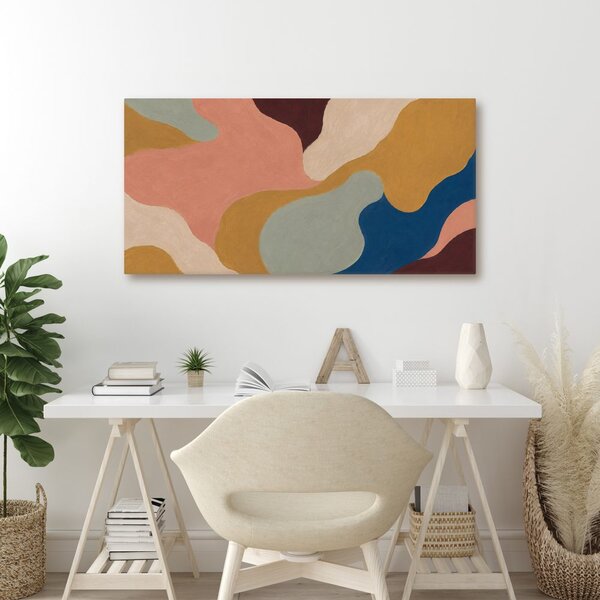 Quadro su tela – Forme organiche nei toni della terra