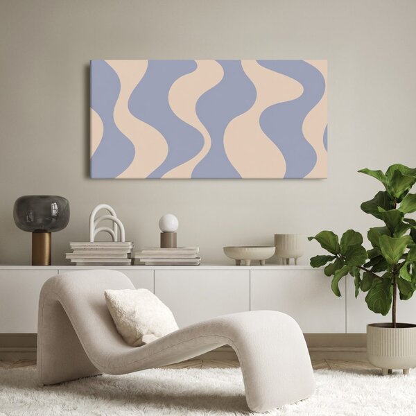 Quadro su tela – Onde pastello in stile moderno