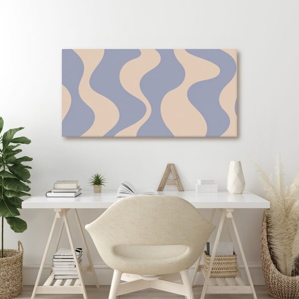 Quadro su tela – Onde pastello in stile moderno