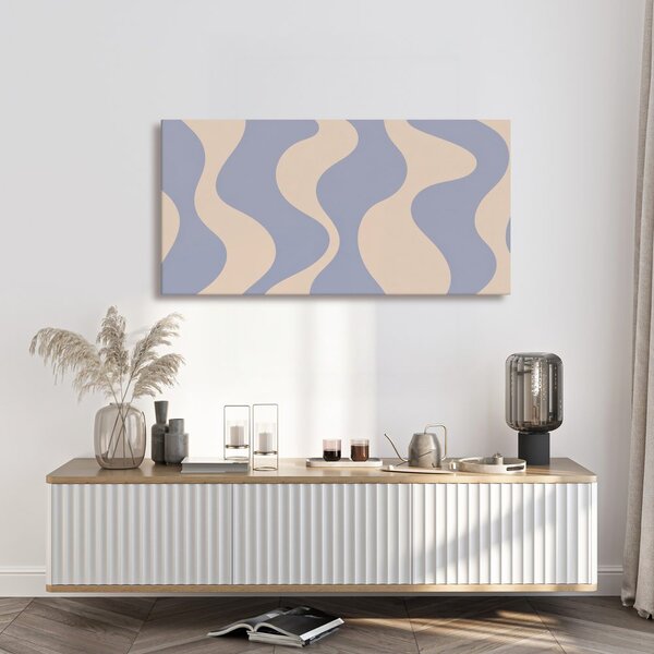 Quadro su tela – Onde pastello in stile moderno