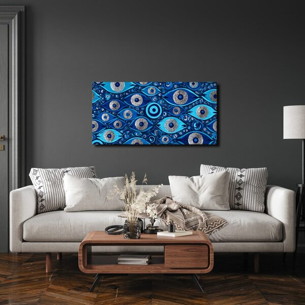 Quadro su tela – Mosaico astratto di occhi blu