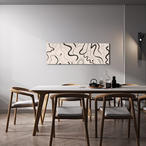 Quadro su tela – Gioco minimalista di tratti liberi