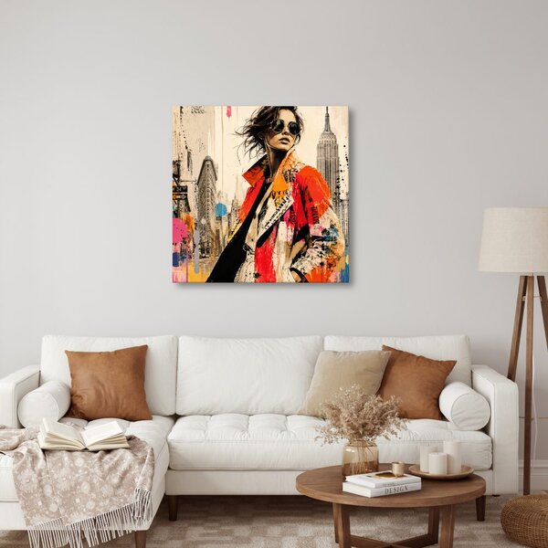 Quadro su tela – Donna elegante nella metropoli