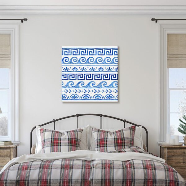 Quadro su tela – Onde e meandro in ceramica