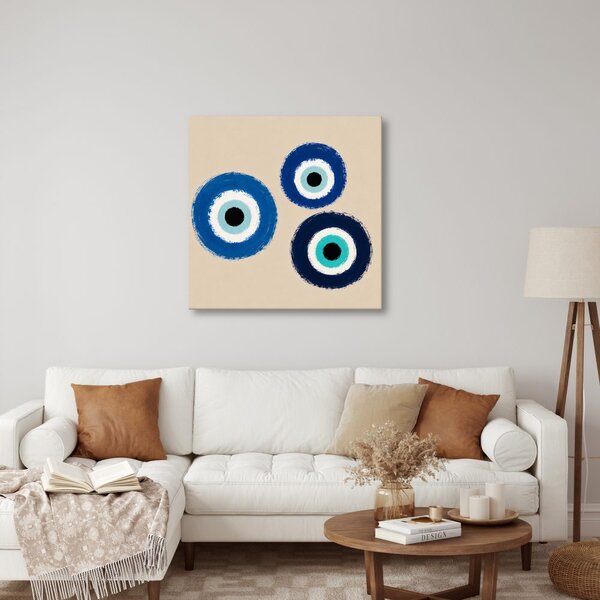 Quadro su tela – Tre occhi blu dell’armonia