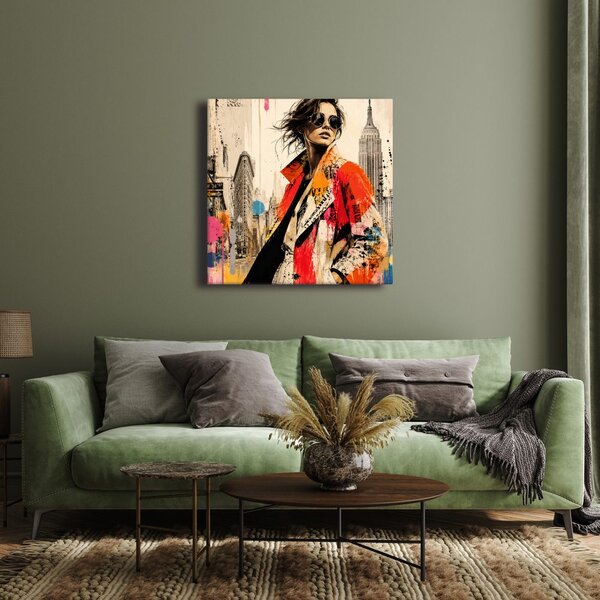 Quadro su tela – Donna elegante nella metropoli