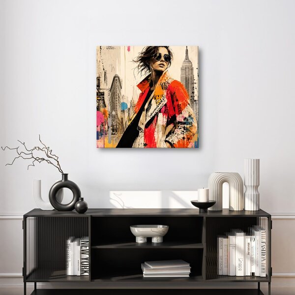 Quadro su tela – Donna elegante nella metropoli