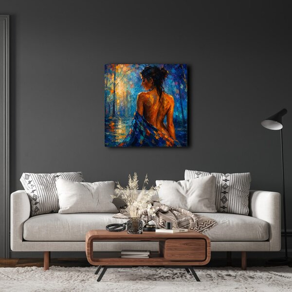 Quadro su tela – Ragazza solitaria vicino all’acqua