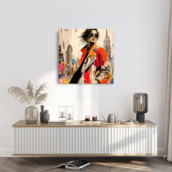Quadro su tela – Donna elegante nella metropoli