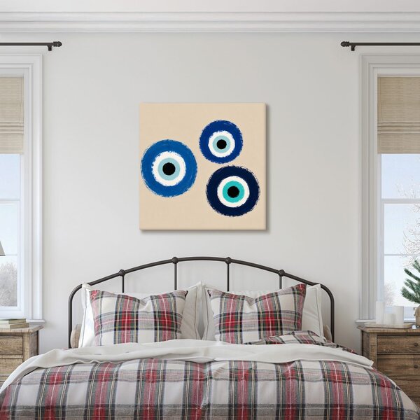 Quadro su tela – Tre occhi blu dell’armonia
