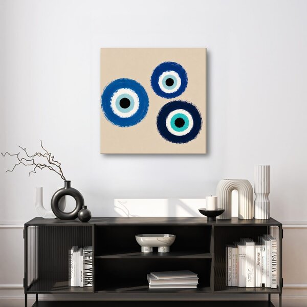 Quadro su tela – Tre occhi blu dell’armonia