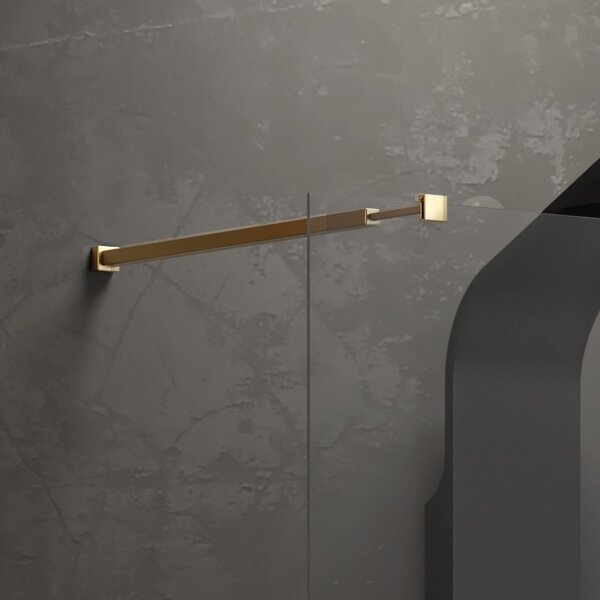 Kamalu box doccia angolare walk-in 80x90 cm profilo oro | kw4000g