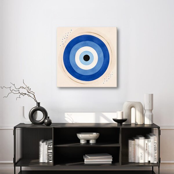 Quadro su tela – Occhio talismanico blu astratto