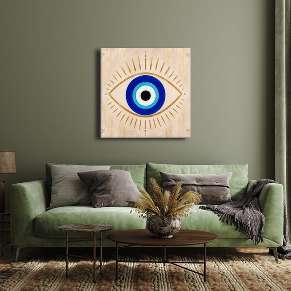Quadro su tela – Occhio mistico dalle linee dorate
