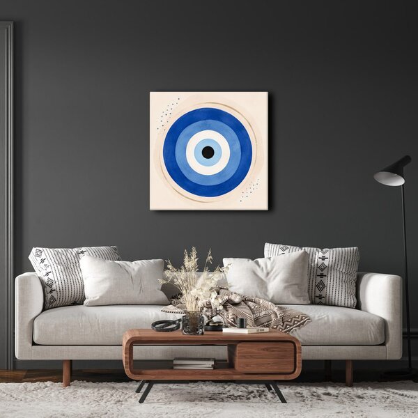 Quadro su tela – Occhio talismanico blu astratto