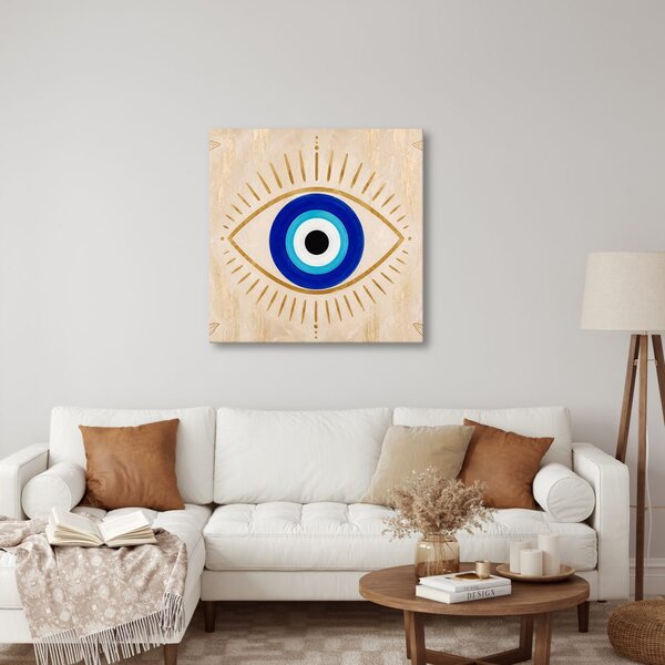 Quadro su tela – Occhio mistico dalle linee dorate