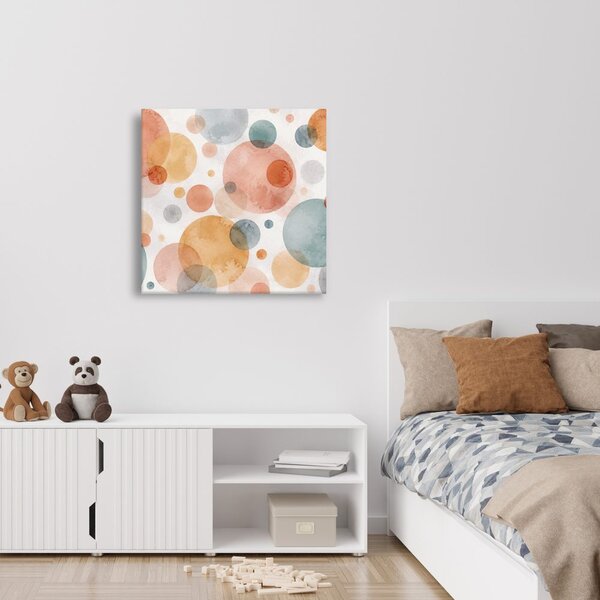 Quadro su tela – Cerchi sovrapposti ad acquerello