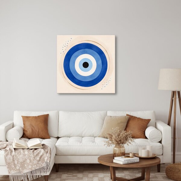 Quadro su tela – Occhio talismanico blu astratto