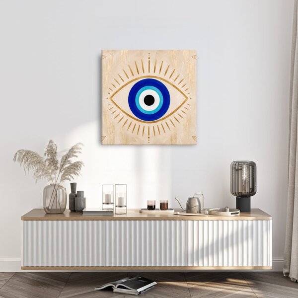 Quadro su tela – Occhio mistico dalle linee dorate