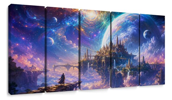 Quadri 5 pezzi – Regno celeste tra le nuvole