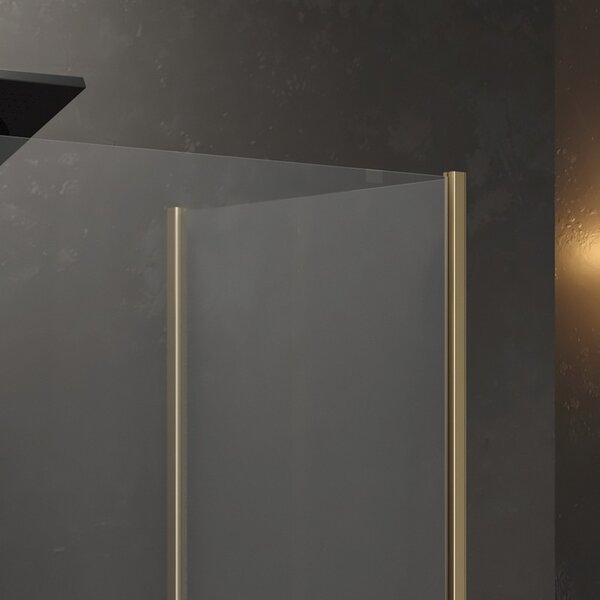 Kamalu box doccia angolare walk-in 80x90 cm profilo oro | kw4000g