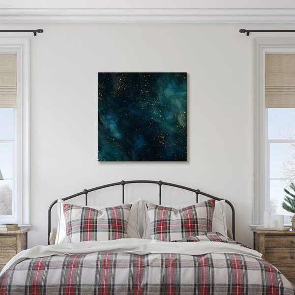 Quadro su tela – Astratto cosmico con bagliori