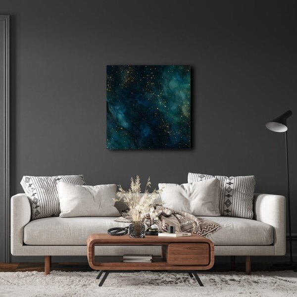 Quadro su tela – Astratto cosmico con bagliori