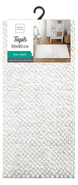 Tappetino per il bagno bianco 50x80 cm Yanis – douceur d'intérieur