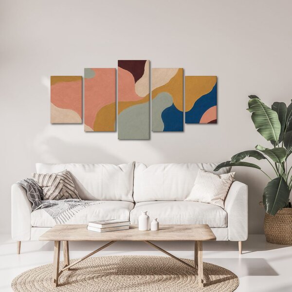 Quadri 5 pezzi – Forme astratte colorate