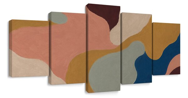 Quadri 5 pezzi – Forme astratte colorate