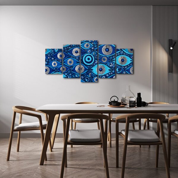Quadri 5 pezzi – Occhi blu di protezione