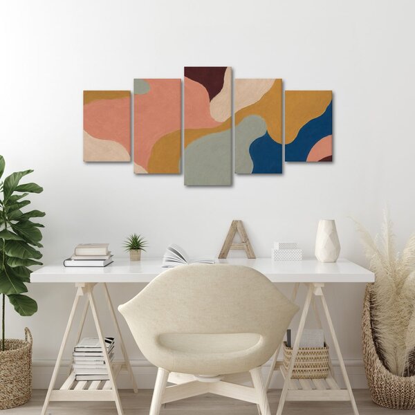 Quadri 5 pezzi – Forme astratte colorate