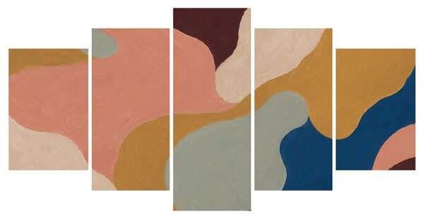 Quadri 5 pezzi – Forme astratte colorate