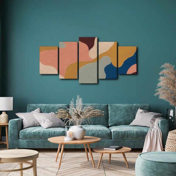 Quadri 5 pezzi – Forme astratte colorate