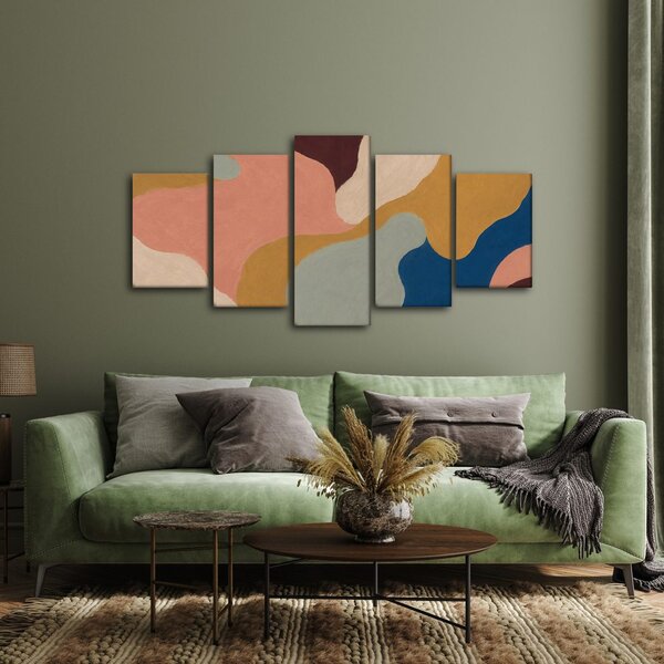 Quadri 5 pezzi – Forme astratte colorate