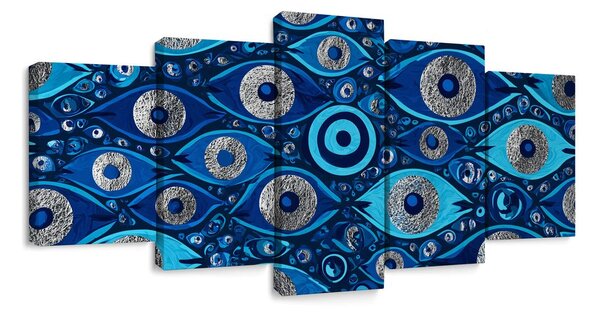 Quadri 5 pezzi – Occhi blu di protezione