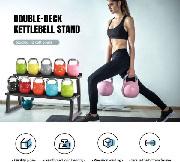 Kettlebell Rastrelliera 2 ripiani
