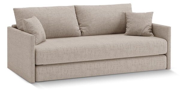 Divano marrone chiaro allungabile con rivestimento in ciniglia 209 cm Shannon – Cosmopolitan Design