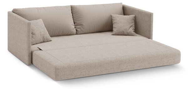 Divano marrone chiaro allungabile con rivestimento in ciniglia 209 cm Shannon – Cosmopolitan Design