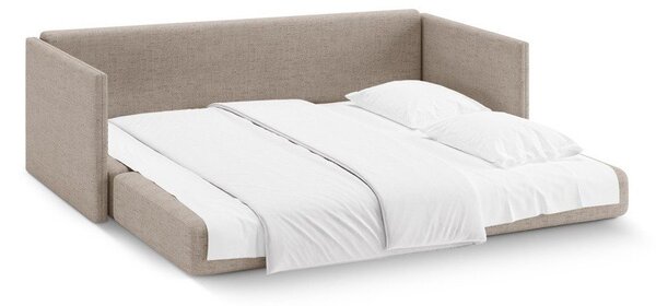 Divano marrone chiaro allungabile con rivestimento in ciniglia 209 cm Shannon – Cosmopolitan Design